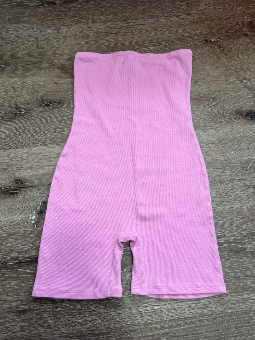 Pink forever 21 strapless romper